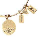 WIND & FIRE TREE OF LIFE Goldtone Bangle Sustainable Bracelet with charms Gold Photo 1