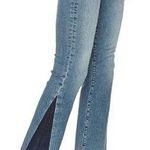 frame denim Le Crop Mini Boot Flare Raw Hem Two Tone Jean size 29 Photo 1