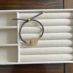 Braided cord bracelet with Spanish Our Father Gold Photo 1