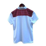 IZOD  Women's Size M Shirt Short Sleeve White Red‎ 1/4 Zip Golf Collarless Flaw​​ Photo 7