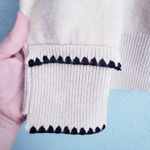 Max Mara S  Cream 100% Cashmere V-neck Sweater Photo 2