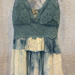 La Miel Boho Hippie Festival Crochet Lace Tie Dye‎ Tiered Top Y2K Style Medium Photo 0