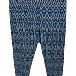 LuLaRoe Tall & Curvy Leggings TC Orange Blue Diamond Burst Eye Geometric Photo 0