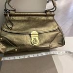 Nicole Miller Gold Embossed Leather Satchel with Rolled Handles-Just a Beauty! Photo 3