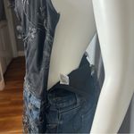 Venus  Y2K Black Silver Metallic Floral Halter Top with Train Backless Size 8 Photo 5