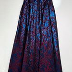 Anthropologie Anthro Maeve Pleated Shimmer Maxi Skirt Formal Red, Blue 2 Photo 10