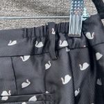 Talbots Womans Pants Size 14W Swan Print Elastic Waist Silky Feel Career Casual Photo 13