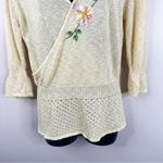 Versace Jeans Couture Vintage Shirt Butter Yellow Floral Embroidered Knit Top L Size L Photo 3