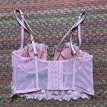 Victoria's Secret  PINK EMBROIDERED FLORAL MESH BUSTIER CORSET CROP Photo 3