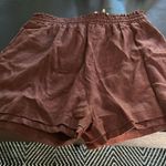 New In linen brown shorts NWT size large Photo 4