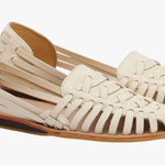 Nisolo Hurache Sandal Size 9 in Bone Cream Leather Flat Photo 0
