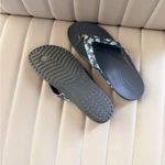 Crocs Women's Gray Floral Sandals size 9 iconic comfort flip flops Photo 2