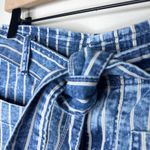 American Eagle Stretch Highest Waist Mom Shorts Acid Wash Stripes SZ 8 Paperbag Photo 4