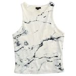 EXPRESS  Body Contour Cropped Baby Tank in Marble Black/White | XS Photo 1