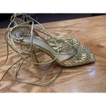 Bottega Veneta Stretch Lace-Up Sandal Metallized mesh and leather sandals Photo 5