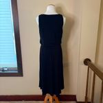 Anthropologie Maeve  Black Sleeveless Cowl‎ Neck Midi Flowy Dress - Medium Photo 4