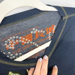 VTG 1999 Great China Wall Tattoo Top Studded Rhinestones Crystals Y2K Vibes M Black Photo 4