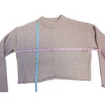 H&M blush metallic long sleeve cropped sweater top size Small Photo 6