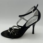Guess  Black Strappy High Heel Sandals With Silver Buckle Accents Size 7M Photo 4