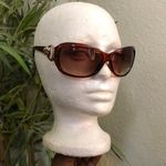 Y2K It Girl Baddie Cyber Vixen Trendy Streetwear Brown Ring Cut out sunglasses gold bedazzled Grunge Gorpcore Oversize Round Photo 0