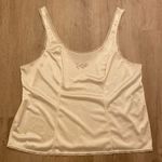 Vassarette Vintage  Nylon Camisole Lingerie Top Lace Trim Ivory Size L USA Made Photo 0