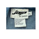 VTG Jenjen by Darian Denim Star Beaded Blouse XL Western Rodeo 80s Cowgirl Blue Photo 6
