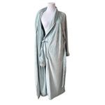 kim rogers Kim‎ Rogers Blue Fuzzy Belted Adjustable Waist Bath House Robe Set Sz Large Photo 3