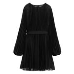 ZARA NEW  Women’s Pleated mini Dress with Belt size L Black Photo 3
