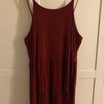 Alya Maroon Red Ruffle Flowy Dress Photo 1