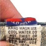 Vintage 80s Cropped Denim Jacket Studded Rhinestone Buttons USA Made Opal Size S Blue Photo 14