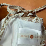 Shade & Shore  Brown and White Bikini Top Photo 2