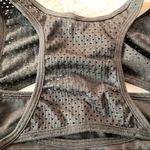 PINK - Victoria's Secret VS PINK Black High Neck Jersey Mesh Cut Out Logo Band Sports Bra Size Large Photo 2