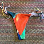 NWOT COLORFUL ABSTRACT SIDE TIE SEXY THONG BIKINI BOTTOM Size undefined Photo 3