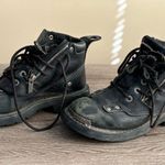 Harley Davidson Harley-Davidson Size 7 Biker Black Leather Boots Shoes Photo 3