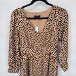 J.Crew Mob Wife Button Front Dress Womens size 2 Leopard Print Polyester NEW Photo 1