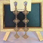 MIA  Collection Gold tone and rhinestone earrings New. NEVER WORN. Photo 0
