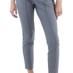 Lafayette 148 Ponte Knit High Rise Pintuck Slim Leg Dress Pants in Gray Size XL Gray Photo 0