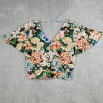 ZARA  Women's Top Wrap Floral Short Sleeve Size S Small Photo 8