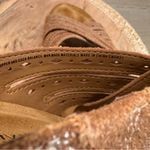 Comofortiva Gala Crisscross Slides Metallic Suede Leather Memory Foam Size 7W Tan Photo 8