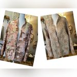 Alfred Dunner  reversible lightweight mandarin collar blazer in pink & tan print. Photo 1