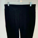 Spanx  Micro Rib Knit Control Top Skimmer Leggings in Black Pants Women's Size XL Photo 5