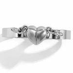 2Pcs Heart Magnet Couple Rings Attract Lovers Friend Adjustable Charm HP Photo 0