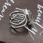 Handmade Women’s Unique Potrait Painting Glass Cabochon Stainless Steel Adjustable Ring Photo 5