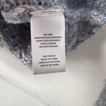 Bobeau Sweater Womens Medium Blue Chunky Mock Neck Cable Knit Fisherman … Photo 3