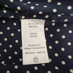 ATM Anthony Thomas Melillo Navy White Polka Dot Popover Silk Mini Dress Size S Photo 8