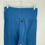 prAna  Blue Flare Leg Open Slit Yoga Pants Women’s Size Medium Photo 3