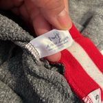 Marine layer Sweater Women Small Gray Jenny Crew Sweatshirt Red Stripe Heathered Photo 5