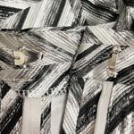 Lulus Creative Thinking Silver Black Metallic Zigzag High Waist Pants Sz Medium Photo 13