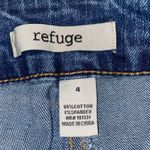 Refuge Distressed Capri Jeans with Floral Embroidery - size 4 Photo 3