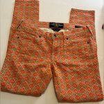 Lucky Brand orange & tan Charlie Capri Jeans Size 2/26 Photo 0